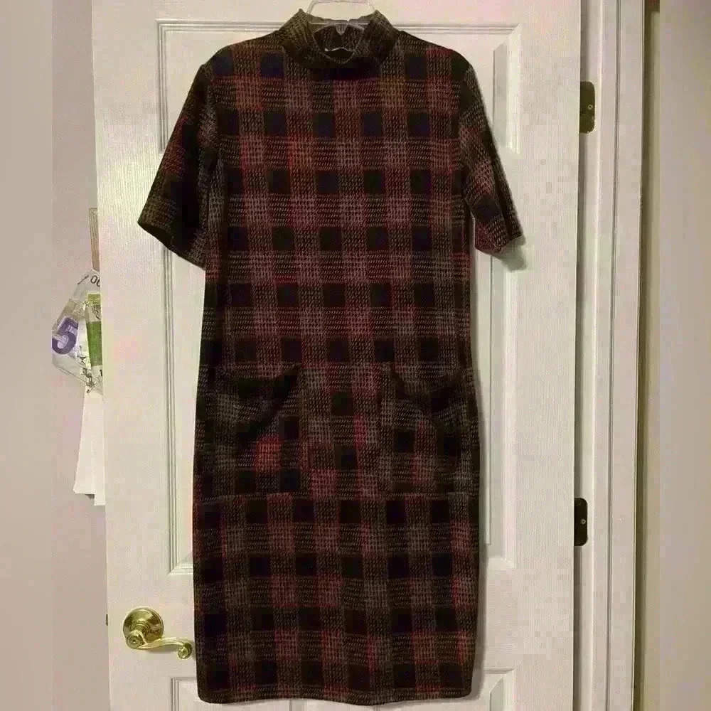 Zara plaid maxi dress women’s size M - Picture 1 of 5